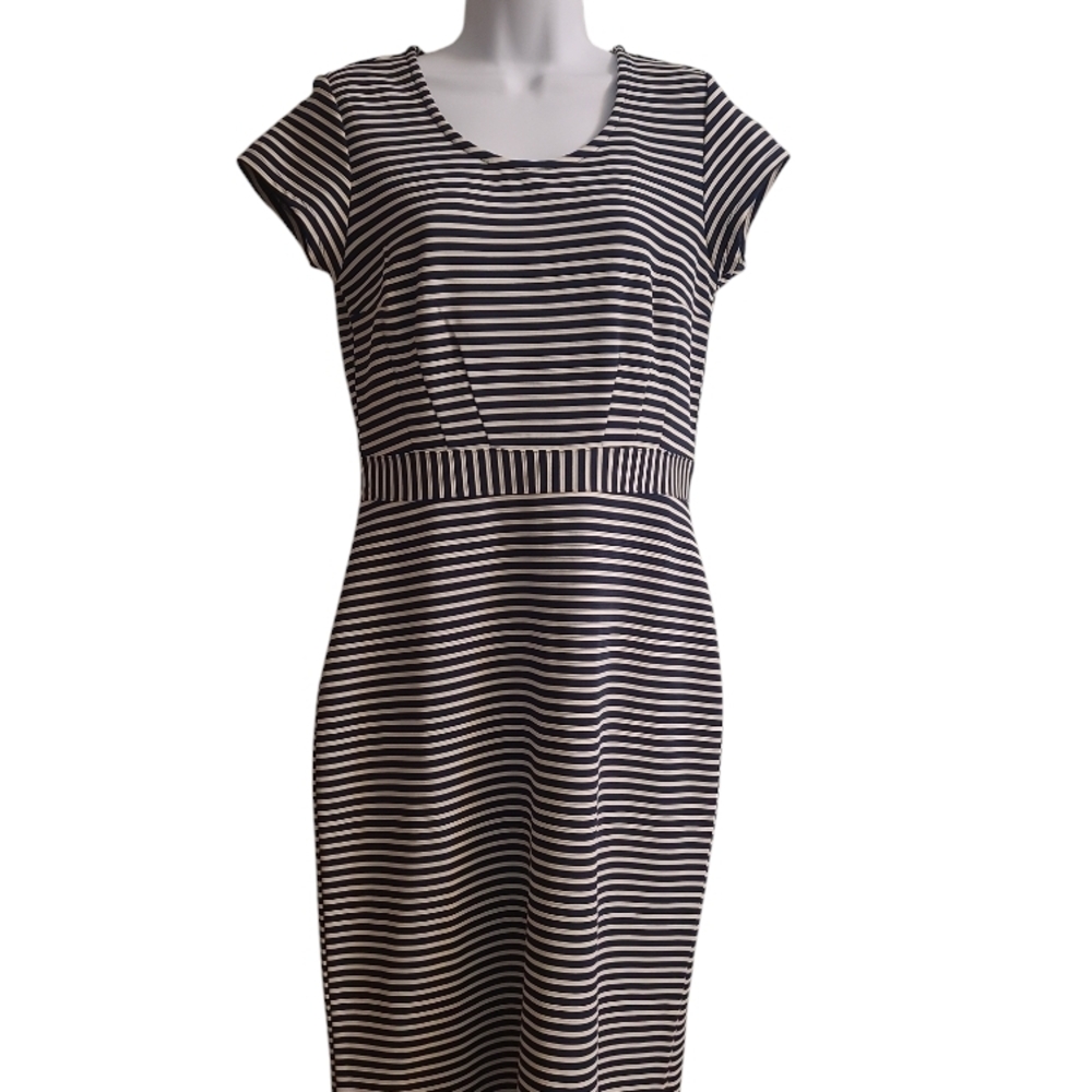 DownEast Blue and White Striped Dress